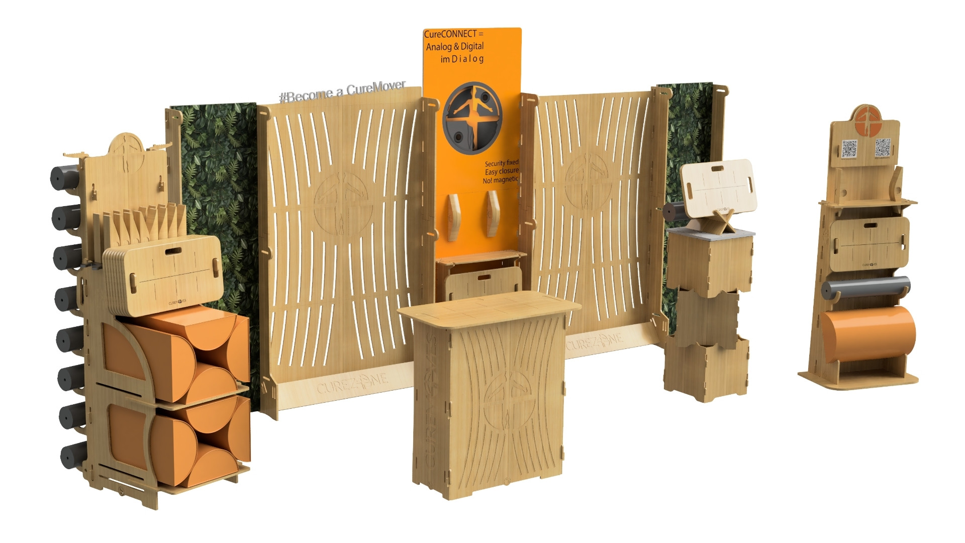 Modularer Messestand aus Holz